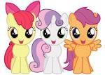 What three fillies are part of the Cutie Mark Crusaders?