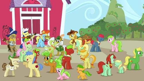 How many other ponies live with Applejack?