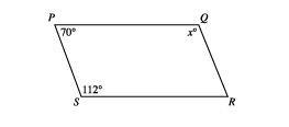 In quadrilateral PQRS below, sides PS and QR are parallel for what value of x ?