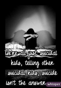 Now a serious question. Have you ever gone suicidal?