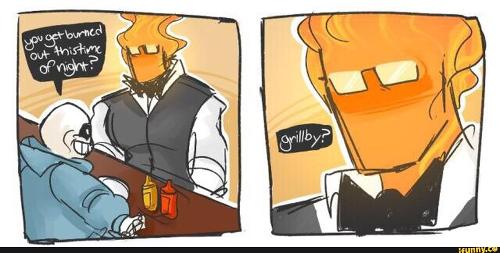 Why did Sans accompany someone to go to Grillby's?