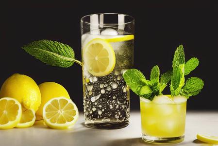 What is the traditional garnish for a glass of lemonade?