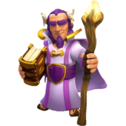 What is the name of the person who looks like a purple wizard?