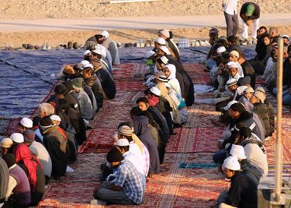 How many times a day do Muslims pray?