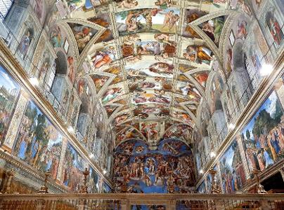 Which artist is known for his ceiling frescoes in the Sistine Chapel?