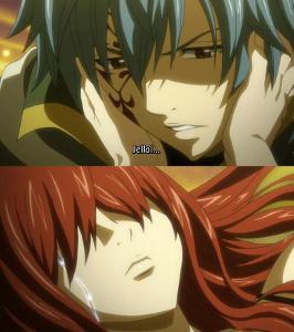 When did Erza and Jellal almost kiss?