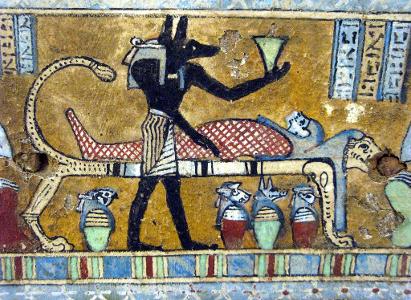 Which Egyptian god was often depicted with the head of a jackal?