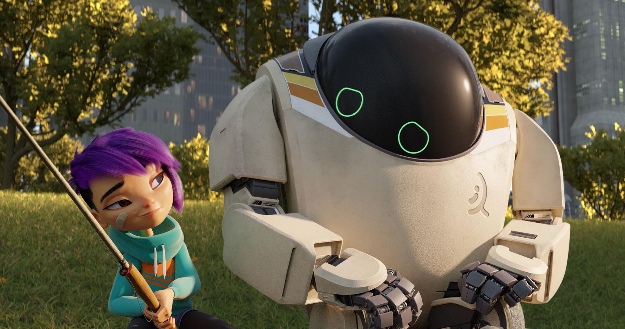 Which webcomic tells the story of a young girl named Bee and her robot companion, Haggard West?