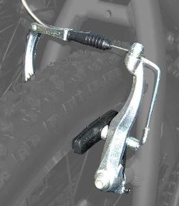What are the two main types of bike brakes?