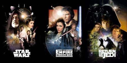Which TWO characters are in the original trilogy? (4,5,6)