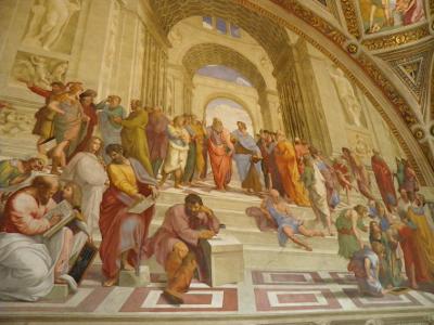 Who painted the famous fresco 'The School of Athens'?
