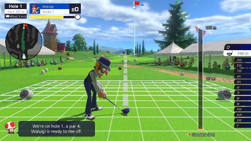In which game do players take turns hitting a small white ball into holes on a course?