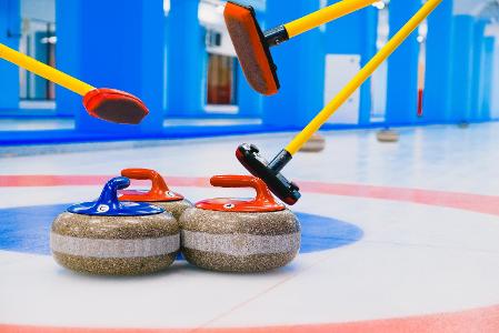 Which of the following is a proper technique used for sweeping in curling?