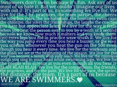 What's your favorite thing about swimming?