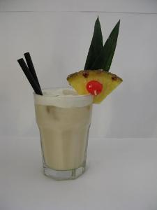 Which cocktail is made with rum, coconut cream, and pineapple juice?