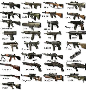 What was the most popular bo1 guns