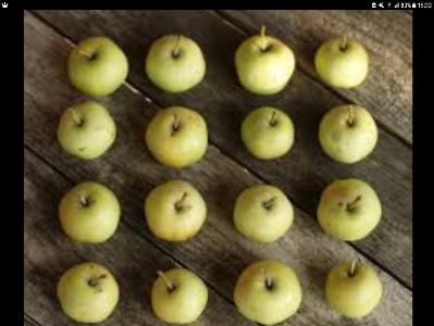 How many groups of four apples can be formed from the given apples