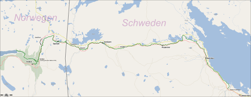 What is the length of the popular Rallarvegen bike trail in Norway?