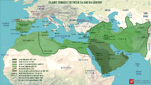 Which battle in 717-718 AD saved the Byzantine Empire from Arab conquest and halted the Muslim advance into Europe?