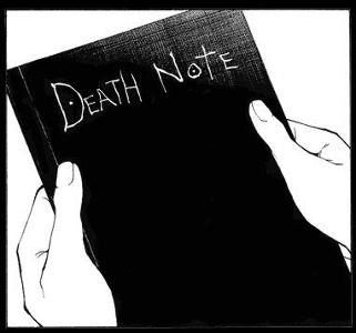 The Death Note, an anime and manga, has which plot?