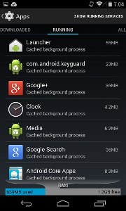 What is the name of the system used to manage background processes in Android?