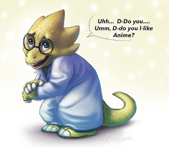 What is the anime called that Alphys is obsessed with?