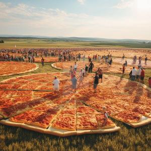 Which event featured the largest pizza ever made?