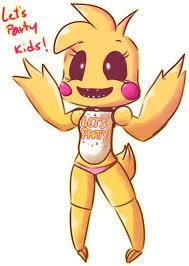 What does Toy Chica hold in her hand?