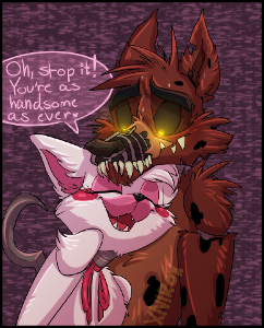 It's still 2 pm You wheel around in your chair when you notice Foxy and Mangle watching you from down the hallway. You know the mask doesn't work on them. What is it you will do?