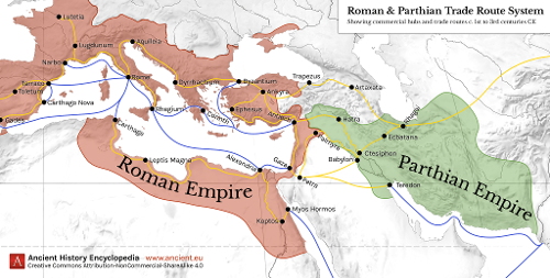 Who is often credited with opening up trade between Europe and Asia via the Silk Road?