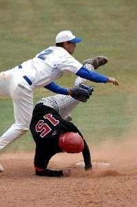Which position must throw out the runner trying to steal second base in a double play?