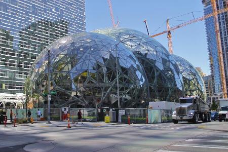 Which city is home to Amazon's headquarters?