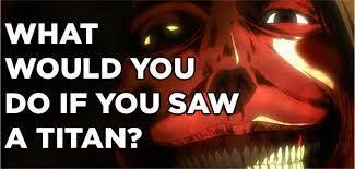 what would you do if you saw a titan? (as the picture says)