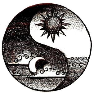 The Yin or the Yang?  The Yin  (shady side) is represented as the lazy, pessimistic side that is also caring. The Yang (sunny side) is represented as bright and ready to go!