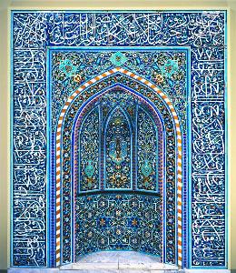 What is the purpose of a mihrab in a mosque?