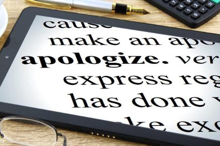How do you normally express your apologies?