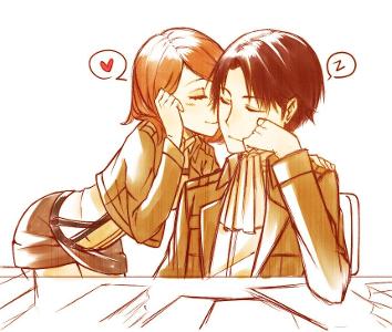 Me : Ok Eren Eren: Ok what you think of this picture of Sky's favorite Attack On Titan ship ? Levi : Huh were did you get that Petra : Umm Levi is there something that you want to talk about Levi :(runs away)