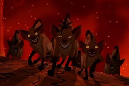 What are the names of the three hyenas who appeared in "The Lion King"?