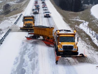 Which type of truck is primarily used for snow removal?