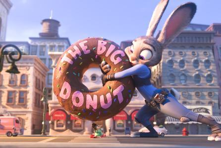 Who's daughter does Judy save from a big doughnut?