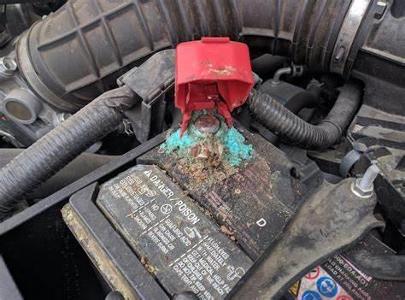 What can happen if a car's battery terminals are corroded?