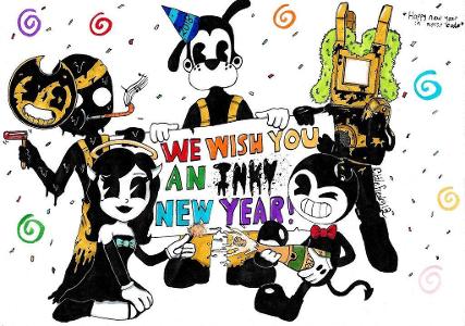 Bendy: Do u have a question InkLion? Me: Yup! What's ur favorite holiday? Bendy: Wow. That's a really good question! *blushes* Me: Thanks! *blushes* *in mind* I-I-It's not what u! Don't tell him!