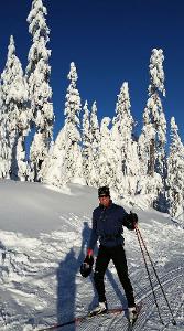 What kind of climate is best for cross-country skiing?