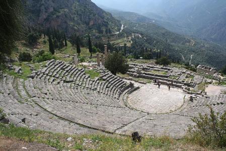 Where were the performances held in ancient Greek theater?
