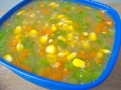 Which of these soups is made using corn?