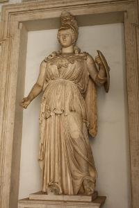 Who is the goddess of wisdom in Roman mythology?