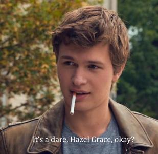 Why is Augustus smoking?