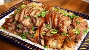 "Jokbal is a Korean dish consisting of pig's trotters cooked with soy sauce and spices. It is usually braised in a combination of soy sauce, ginger, garlic, and rice wine." Wikipedia.  Jokbal?