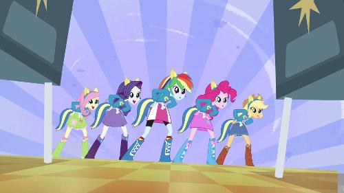 What is the name of The song that the Equestria Girls sing in the Cafeteria?