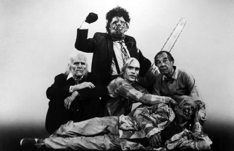 In the film Texas Chainsaw Massacre, what did Leather Face do to his victims?